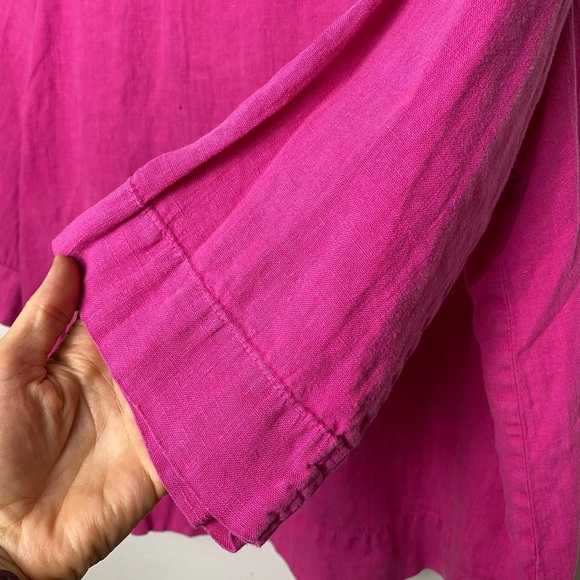 Women's Pink Button-Front Top XL - Picture 4 of 8